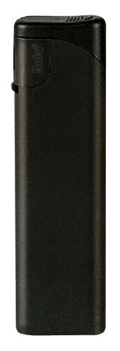 Briquet électronique Nola 2 noir mat – Rechargeable, avec capuchon et poussoir noirs