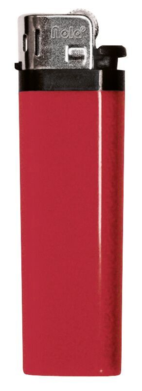 Nola 7 Friction Wheel Lighter red, disposable, glossy red, chrome cap, black pusher