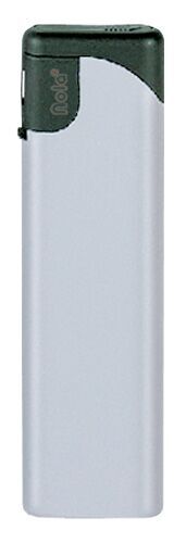 Nola 2 Electronic Lighter in grey – Refillable, matte grey, with black cap and black pusher