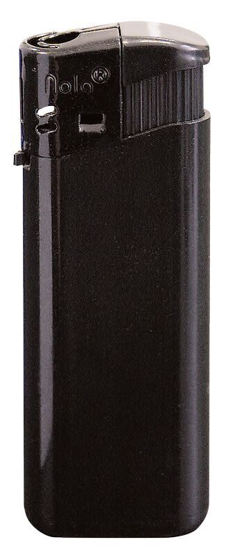 Nola 4 midi Elektronik Feuerzeug schwarz nachf. glänzend schwarz, Kappe und Drücker schwarz
