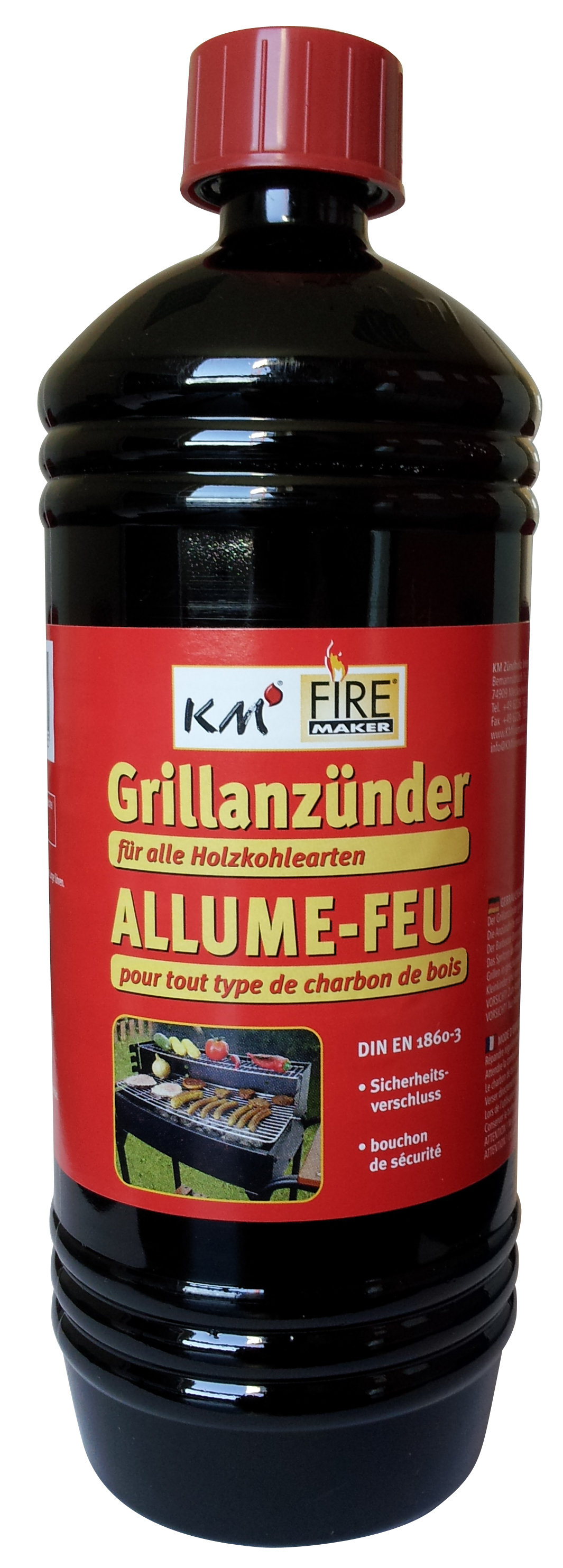 Firelighter fluid 1000 ml bottle