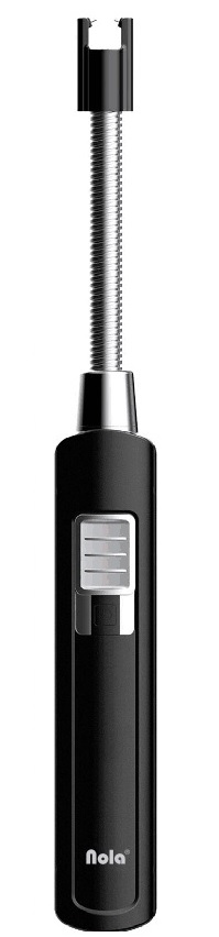 Nola 582 Lichtbogenfeuerzeug, schwarz, flexibles Flammrohr in Geschenkbox