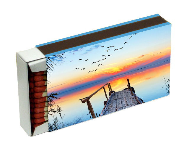 Long Matches CAMINO 10cm Landscapes - Box Size: 110x65x20mm, approx. 50 matches