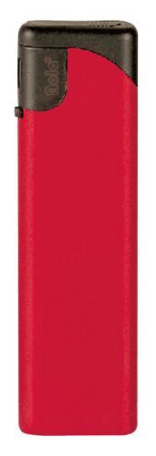 Nola 2 Elektronik Feuerzeug rot nachfüllbar matt rot, Kappe und Drücker schwarz